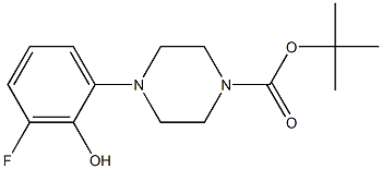 2-(4-Boc-piperazino-1-yl)-6-fluorophenol Struktur