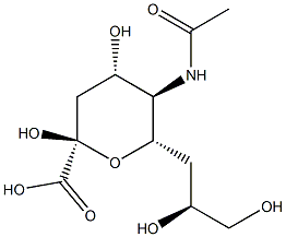 N-acetyl-7-deoxyneuraminic acid Struktur