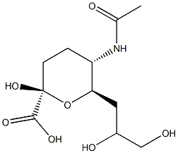 N-acetyl-4,7-dideoxyneuraminic acid Structure