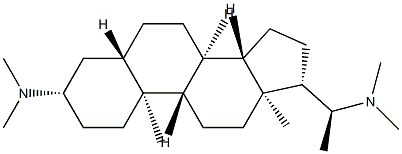 (20S)-N,N,N',N'-テトラメチル-5α-プレグナン-3β,20-ジアミン 化学構造式