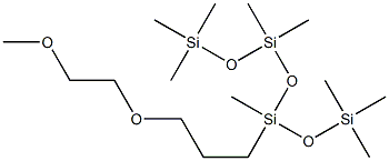 二甲基-3-羟丙基甲基(硅氧烷与聚硅氧烷)、聚乙二醇单甲醚的醚化物, 117272-76-1, 结构式