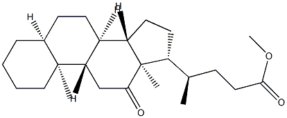 12-オキソ-5β-コラン-24-酸メチル 化学構造式