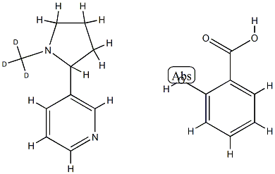 (±)-尼古丁-D3 水杨酸盐 结构式