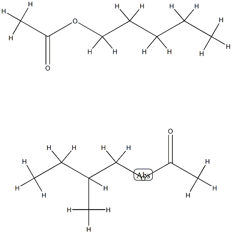 アミルアセタート, 異性体混合物 化学構造式