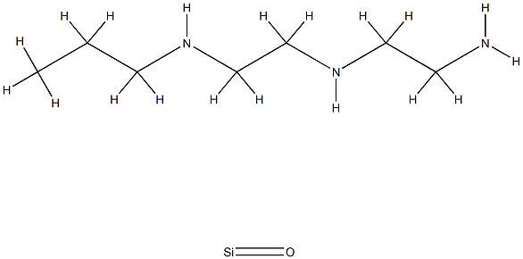 3-(ジエチレントリアミノ)プロピル-修飾シリカゲル 化学構造式