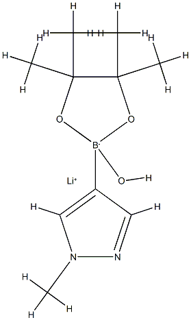 1-甲基吡唑-4-硼酸频那醇酯-氢氧化锂络合物 结构式