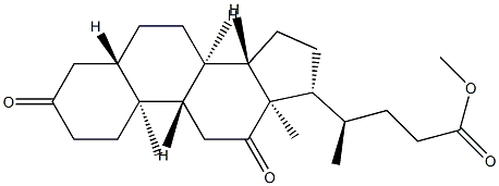 3,12-ジオキソ-5α-コラン-24-酸メチル 化学構造式