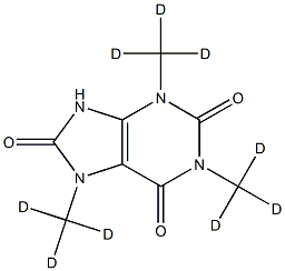1,3,7-TRIMETHYLURIC ACID-D9 结构式