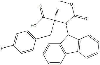 FMOC-Α-メチル-L-4-フルオロフェニルアラニン 化学構造式