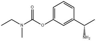 Carbamic acid, N-ethyl-N-methyl-, 3-[(1S)-1-aminoethyl]phenyl ester Struktur