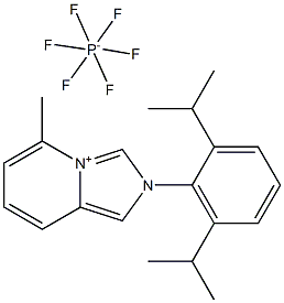 2-(2,6-Diisopropylphenyl)-5-methylimidazo[1,5-a]pyridinium  hexafluorophosphate Structure