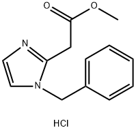 (1-Benzyl-1H-imidazol-2-yl)-acetic acidmethylester hydrochloride Struktur