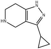 3-シクロプロピル-4,5,6,7-テトラヒドロ-1H-ピラゾロ[4,3-C]ピリジン 化学構造式