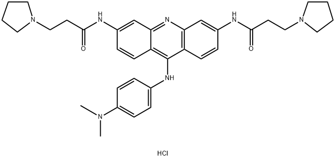 N,N′-(9-(4-(Dimethylamino)phenylamino)acridine-3,6-diyl)bis(3-(pyrrolidin-1-yl)propanamide) trihydrochloride Structure