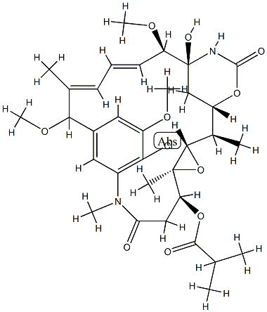 Maytansine, 2-de(acetylmethylamino)-15-methoxy-2-methyl- Struktur