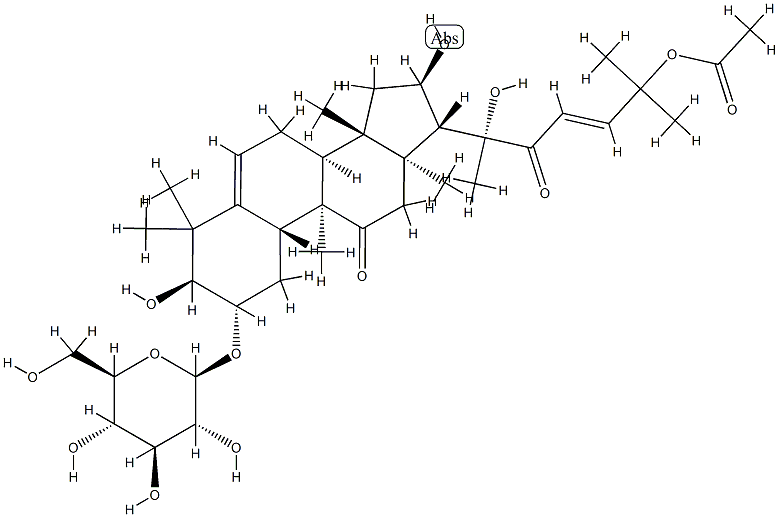 2-O-glucopyranosylcucurbitacin F-25-acetate Struktur