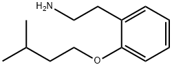 2-[2-(3-メチルブトキシ)フェニル]エタンアミン 化学構造式