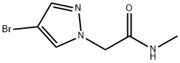 2-(4-ブロモ-1H-ピラゾール-1-イル)-N-メチルアセトアミド 化学構造式
