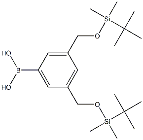 3,5-二((叔丁基二甲基硅氧基)甲基)苯硼酸 结构式