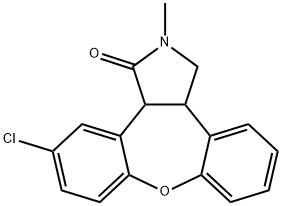 11-氯-2,3,3A,12B-四氢-2-甲基-1H-二苯并[2,3:6,7]氧杂卓并[4,5-C]吡咯-1-酮, 1180843-77-9, 结构式