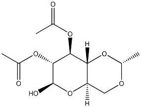 2,3-DI-O-ACETYL-4,6-O-ETHYLIDENE-SS-D-GLUCOPYRANOSE Struktur