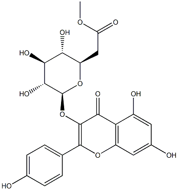 6''-O-Acetylastragalin Struktur