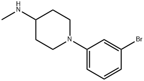 1-(3-溴苯基)-N-甲基哌啶-4-胺, 1184235-17-3, 结构式