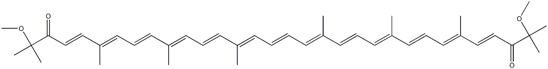 3,3',4,4'-Tetradehydro-1,1',2,2'-tetrahydro-1,1'-dimethoxy-2,2'-dioxo-ψ,ψ-carotene Structure