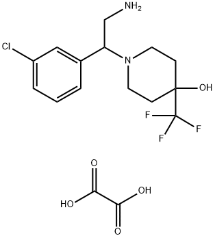 1-(2-Amino-1-(3-Chlorophenyl)Ethyl)-4-(Trifluoromethyl)-4-Hydroxy Piperidine Oxalate Structure