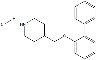 4-[([1,1'-ビフェニル]-2-イルオキシ)メチル]ピペリジン塩酸塩 化学構造式