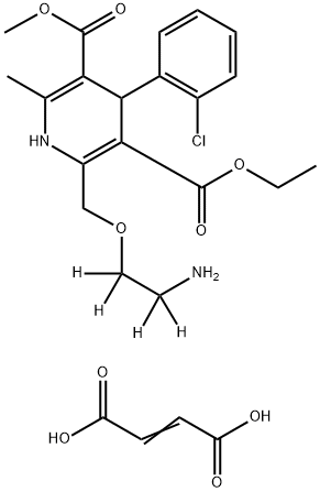 氨氯地平-D4富马酸钠 结构式