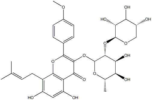 箭藿苷 B, 118525-36-3, 结构式