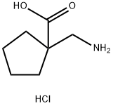 1-(aminomethyl)cyclopentanecarboxylic acid hydrochloride Struktur