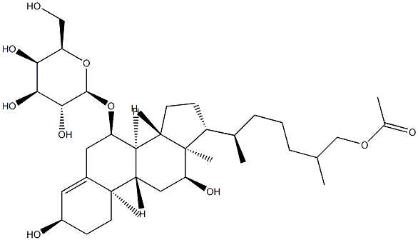 [(25R)-26-(Acetyloxy)-3α,12α-dihydroxycholest-4-en-7α-yl] β-D-galactopyranoside Structure