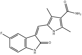 (Z)-5-((5-fluoro-2-oxoindolin-3-ylidene)Methyl)-2,4-diMethyl-1H-pyrrole-3-carboxaMide Structure