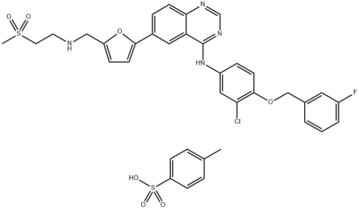 二对甲苯磺酸拉帕替尼, 1187538-35-7, 结构式