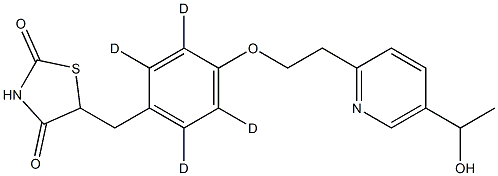 羟基吡格列酮D4 (M-IV) 结构式