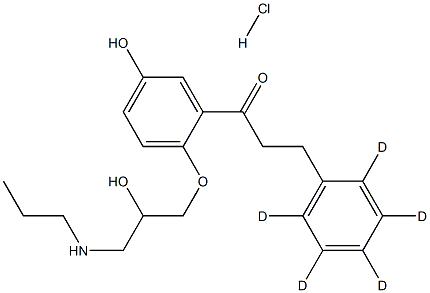 5-羟基普罗帕酮盐酸盐-D5 结构式