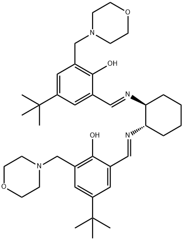 2,2′-[(1S,2S)-(+)-1,2-环己二基双[(E)-(次氮基次甲基)]]双[4-(叔丁基)-6-(4-吗啉基甲基)苯酚], 1189364-85-9, 结构式