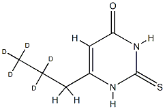 6-(2,2,3,3,3-pentadeuteriopropyl)-2-sulfanylidene-1H-pyrimidin-4-one Struktur