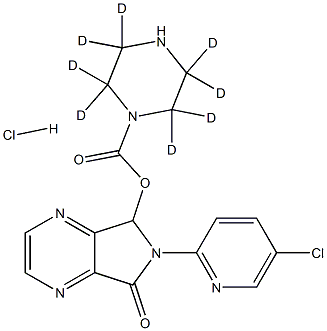 N-Desmethyl Zopiclone-d8 Hydrochloride Structure
