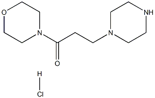 1-Morpholin-4-yl-3-piperazin-1-yl-propan-1-onehydrochloride Structure