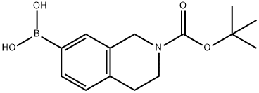 (2-(叔丁氧基羰基)-1,2,3,4-四氢异喹啉-7-基)硼酸, 1190058-21-9, 结构式