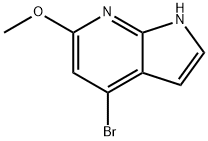 4-ブロモ-6-メトキシ-1H-ピロロ[2,3-B]ピリジン 化学構造式