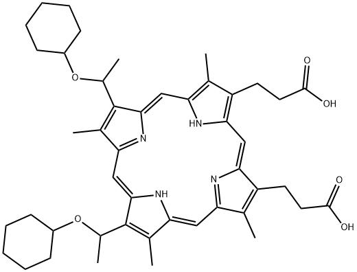 hematoporphyrin dicyclohexanyl ether Structure