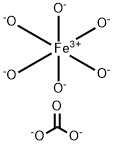 Ferrate (Fe(OH)63-), (OC-6-11)-, MagnesiuM carbonate, hydrate (2:4:1:4) Struktur