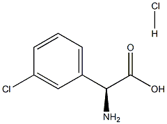 Benzeneacetic acid, α-aMino-3-chloro- (hydrochloride)(1:1),(αS)- Structure