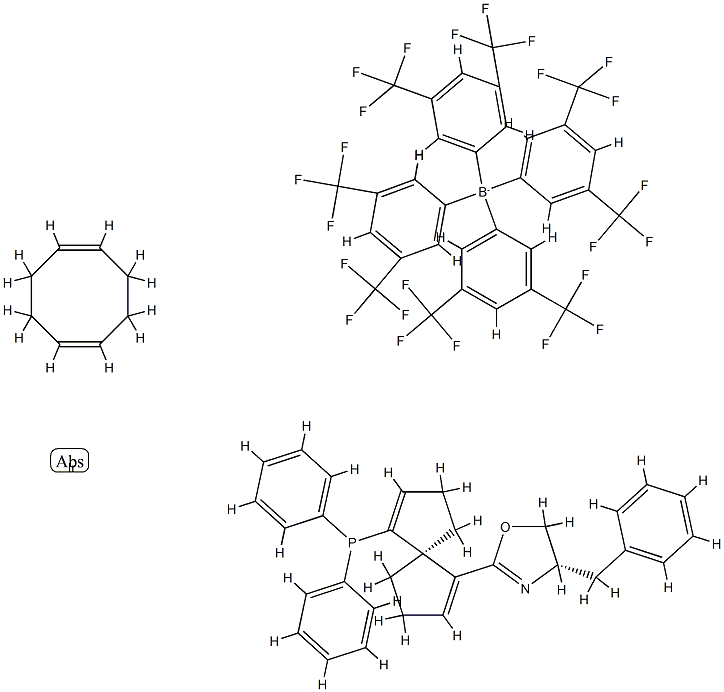 1194050-19-5 1,5-环辛二烯{(4S)-(+)-2-[(5S)-6-(二苯基膦基)螺[4.4]壬-1,6-二烯-1-基]-4,5-二氢-4-苄基噁唑}铱(I) 四[3,5-双(三氟甲基)苯基]硼酸盐