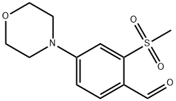 2-(メチルスルホニル)-4-モルホリノベンズアルデヒド 化学構造式