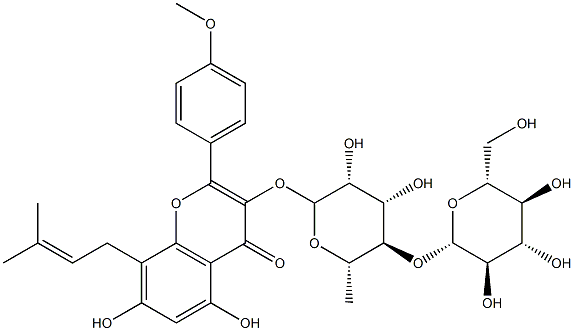 宝藿苷VII, 119730-89-1, 结构式